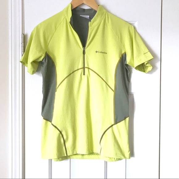 Columbia Tops - Columbia green gray biker athletic top